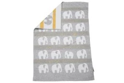 FUSSENEGGER Babydecke Lima Elefant Grau