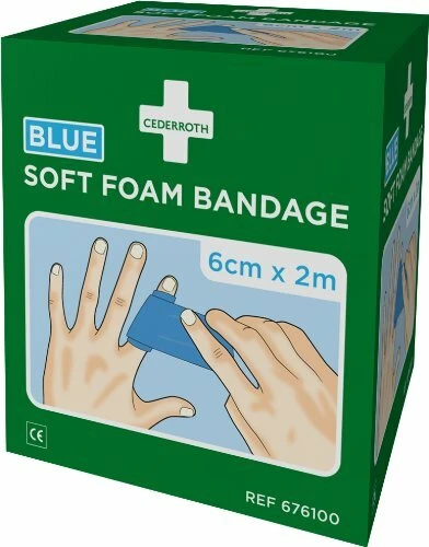 CEDERROTH Schaumbandage 676100 2mx60cm Blau 2 St./Pack. 1 CEDERROTH Schaumbandage 676100 2mx60cm Blau 2 St./Pack.