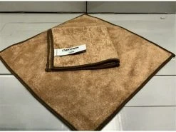 ProWIN Coppa 25x25cm Mikrofasertuch Braun Antibakterielle Kupferionen