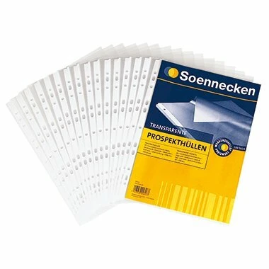 Soennecken Prospekthülle 1503 DIN A4 Oben Offen Tr 100 St./Pack. 1 Soennecken Prospekthülle 1503 DIN A4 Oben Offen Tr 100 St./Pack.