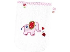 Spiegelburg Waschhandschuh BabyGlück, Rosa (Elefant)