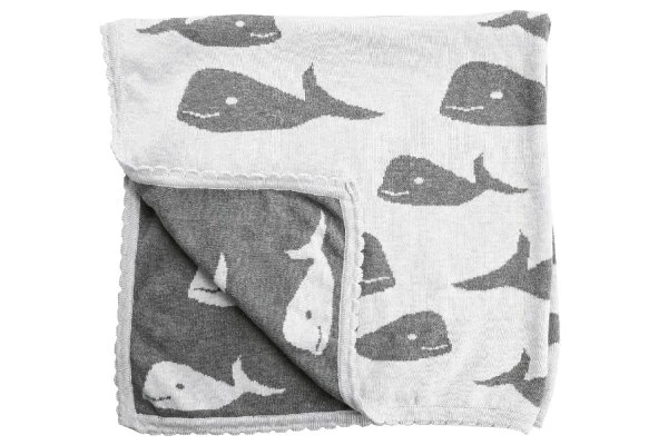 HANSEKIND Strickdecke Wal Grau 1 HANSEKIND Strickdecke Wal Grau